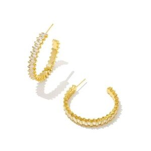 Kendra Scott Juliette Hoop Earrings White Crystal